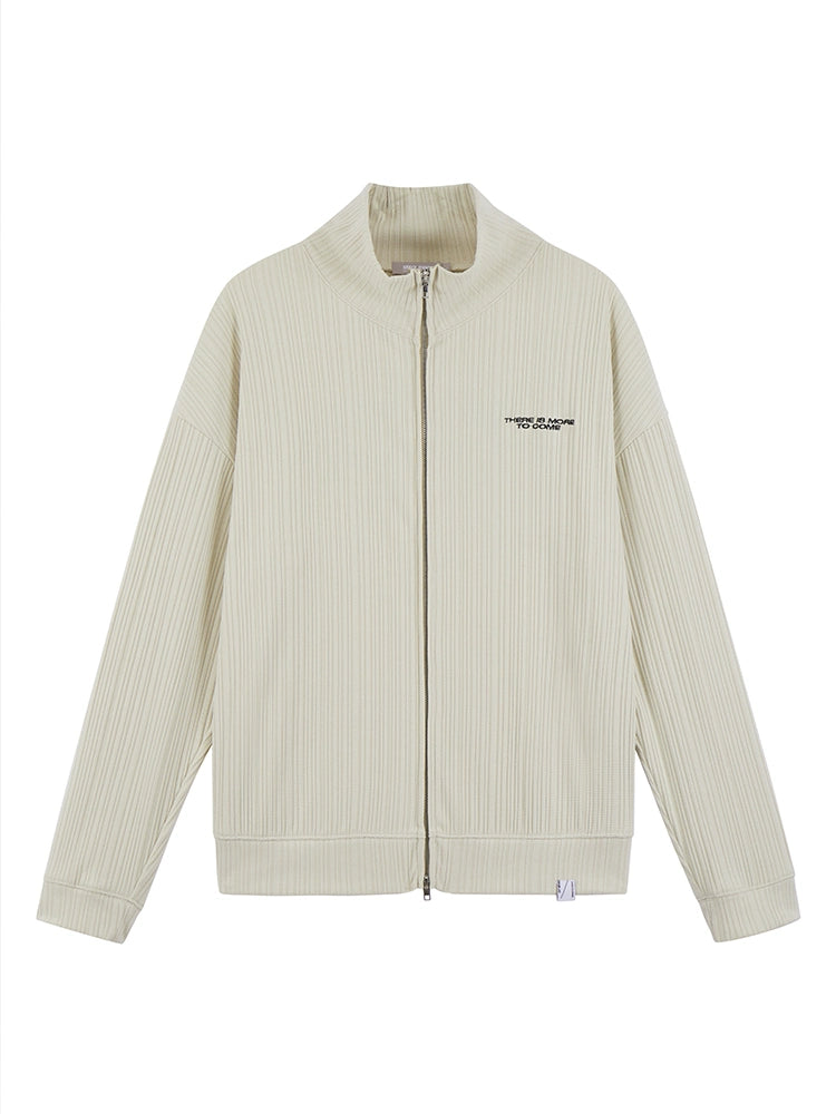 Zip Front Wool Sweater