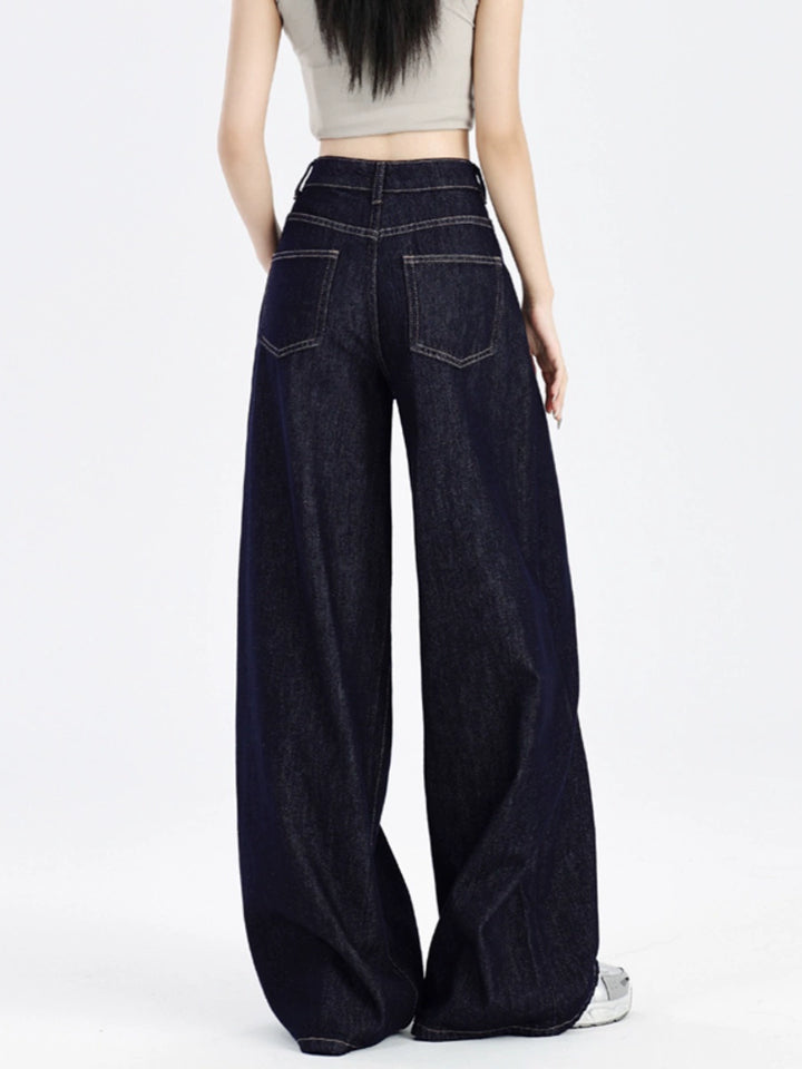Wide-Leg Denim Pants