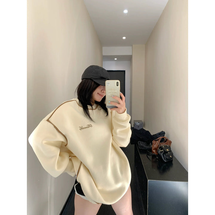 Oversized Loose Fit Round Neck Sweatshirt