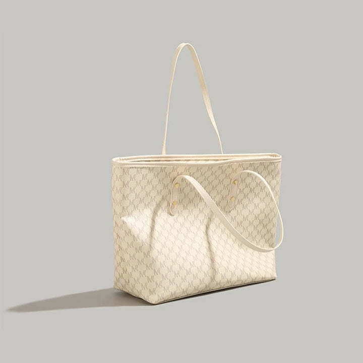 Letter Print Patterned Tote Bag