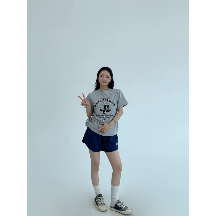 Cartoon Print Short Sleeve T-shirt