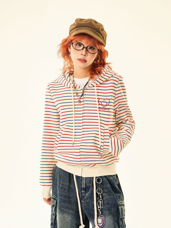 Striped Hoodie Sweatshirt