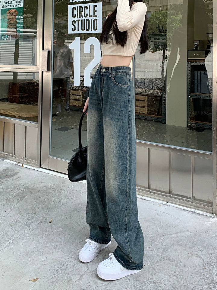 High Waist Wide-Leg Denim Pants