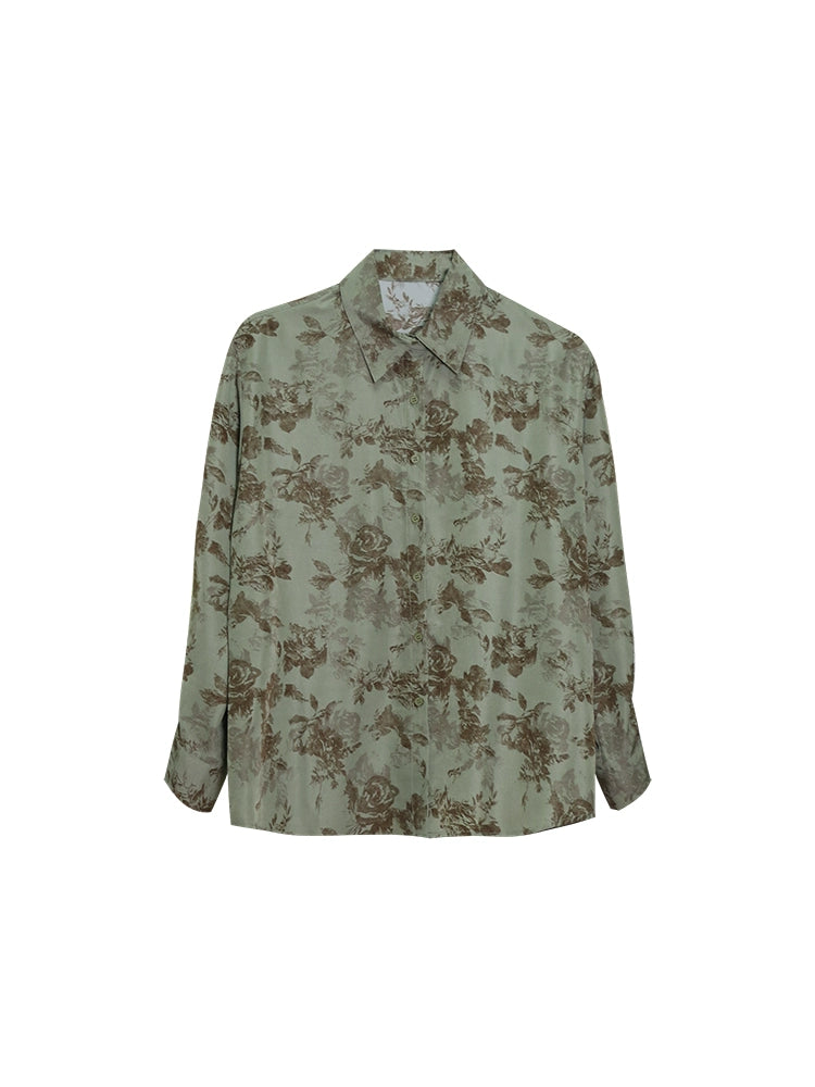 Floral Long Sleeve Button-Up Shirt
