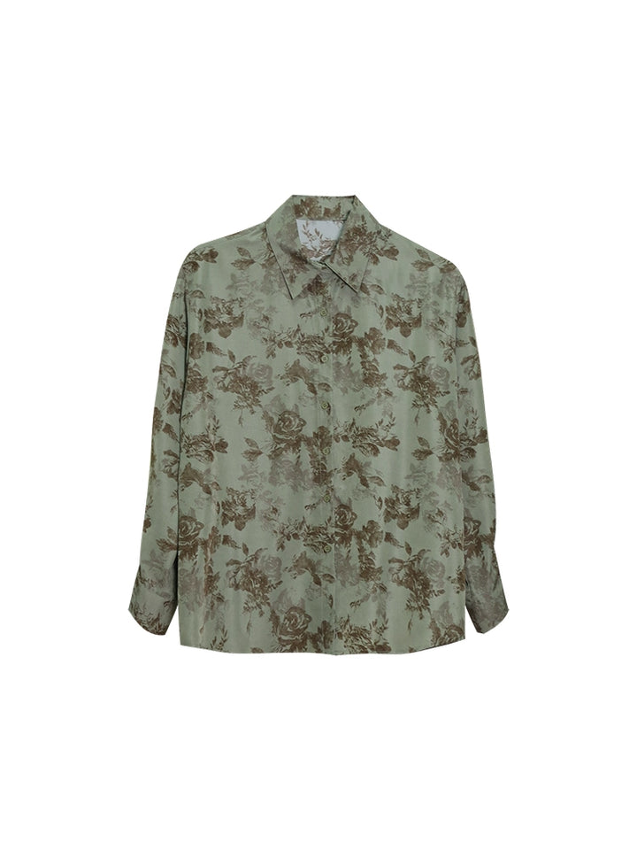 Floral Long Sleeve Button-Up Shirt