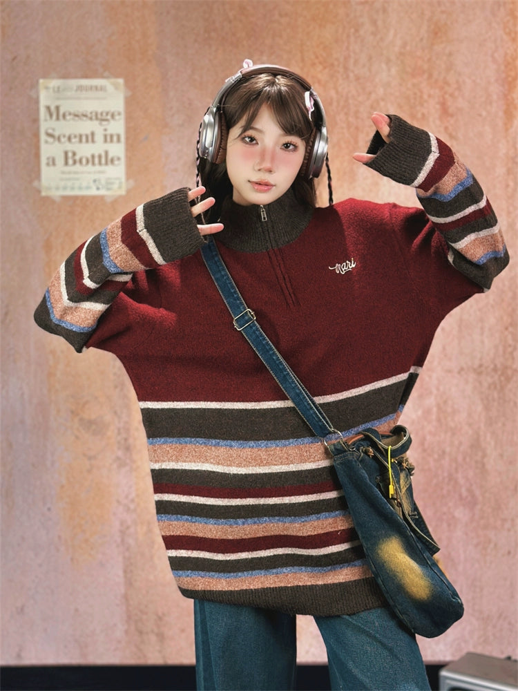 Vintage Striped Wool Sweater