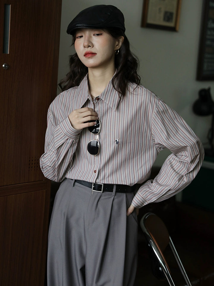 Classic Striped Button-Up Shirt