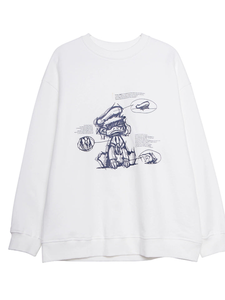 Cartoon Graphic Print Sweatshirt