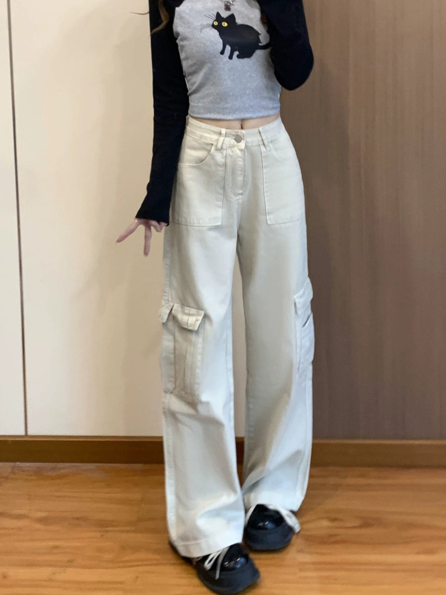 Casual Wide-Leg Cargo Pants