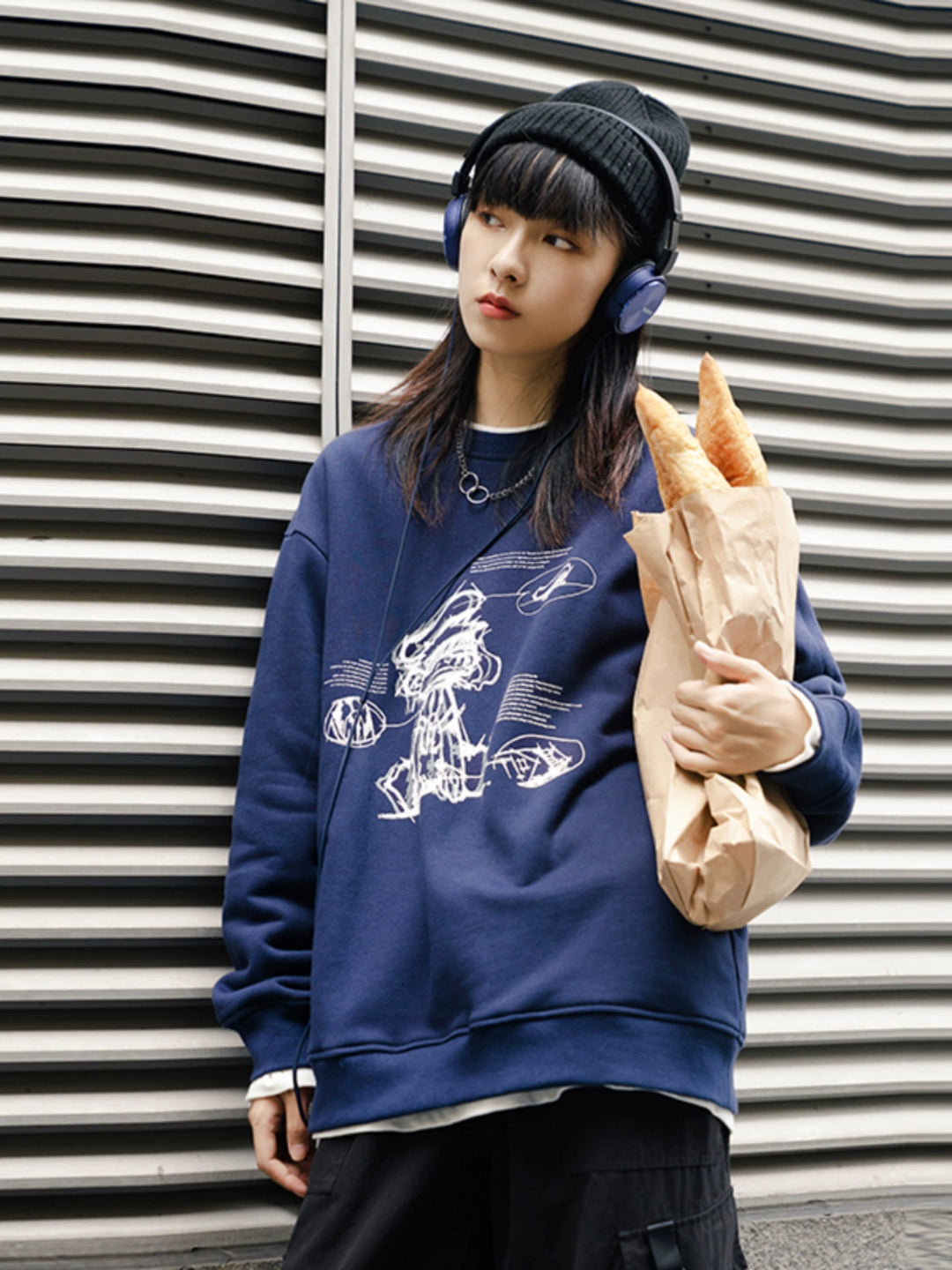Cartoon Graphic Print Sweatshirt