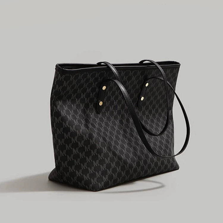 Letter Print Patterned Tote Bag