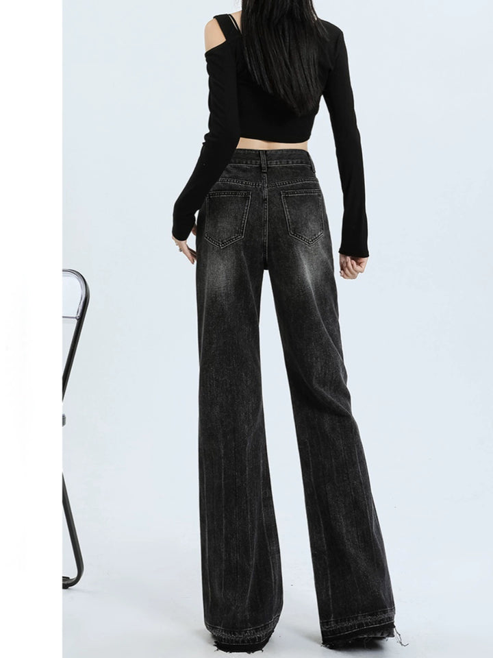 Wide-Leg High-Waisted Jeans
