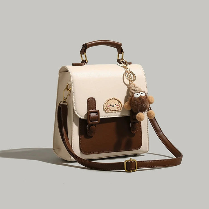 Compact Leather Decor Backpack