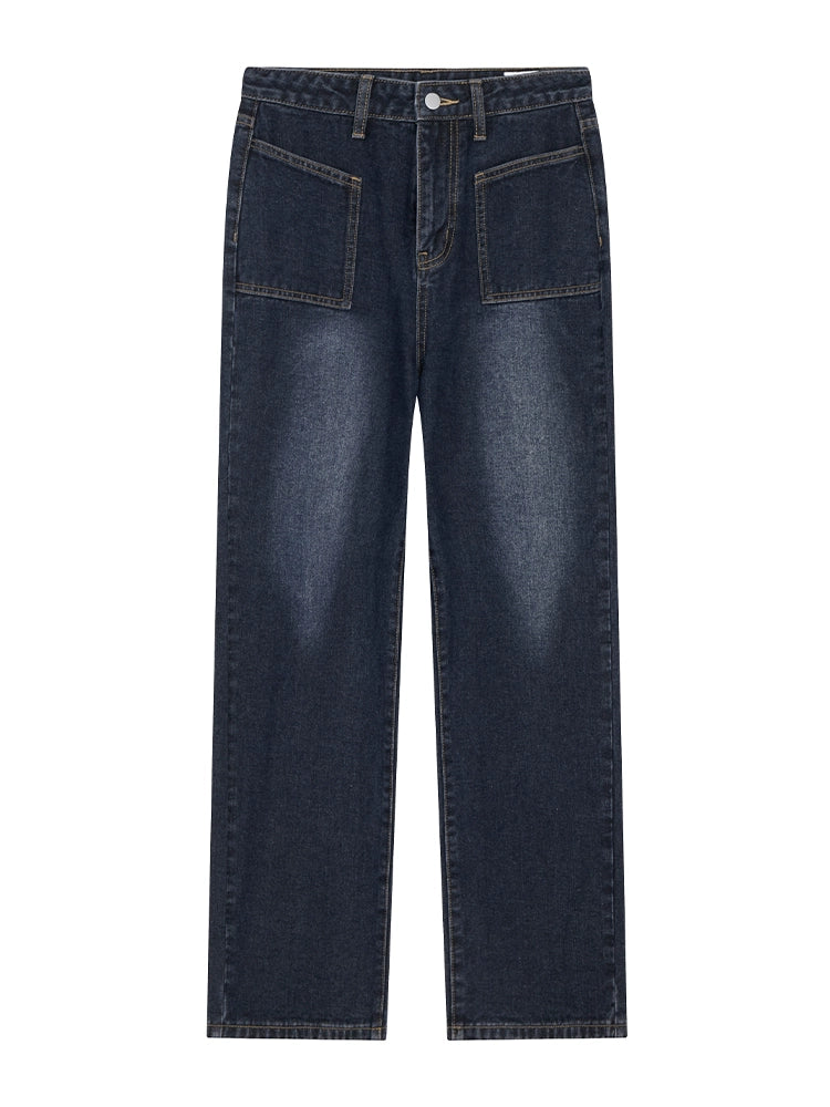 Casual Wide-Leg Denim Pants