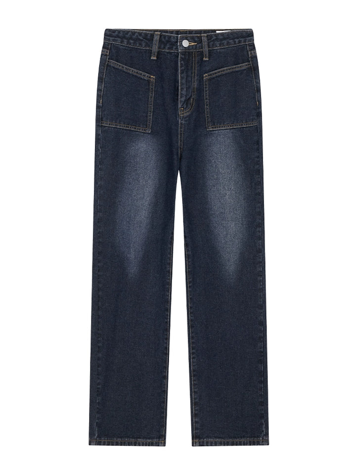 Casual Wide-Leg Denim Pants