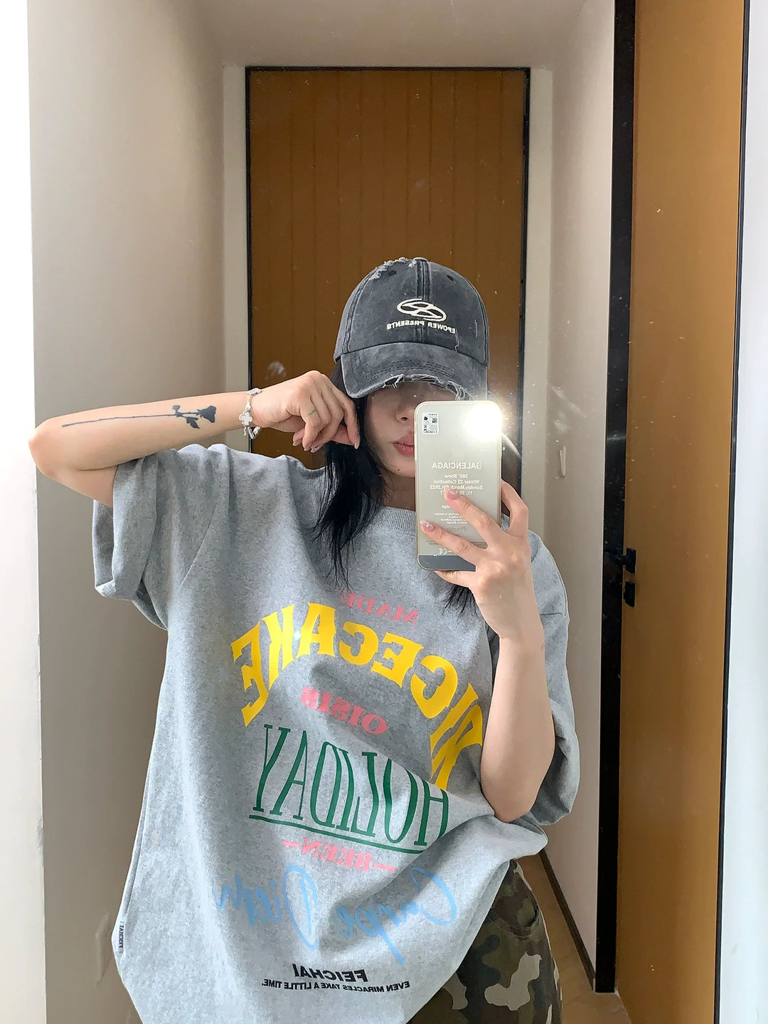 Cotton Graphic Print Casual Short Sleeve T-shirt