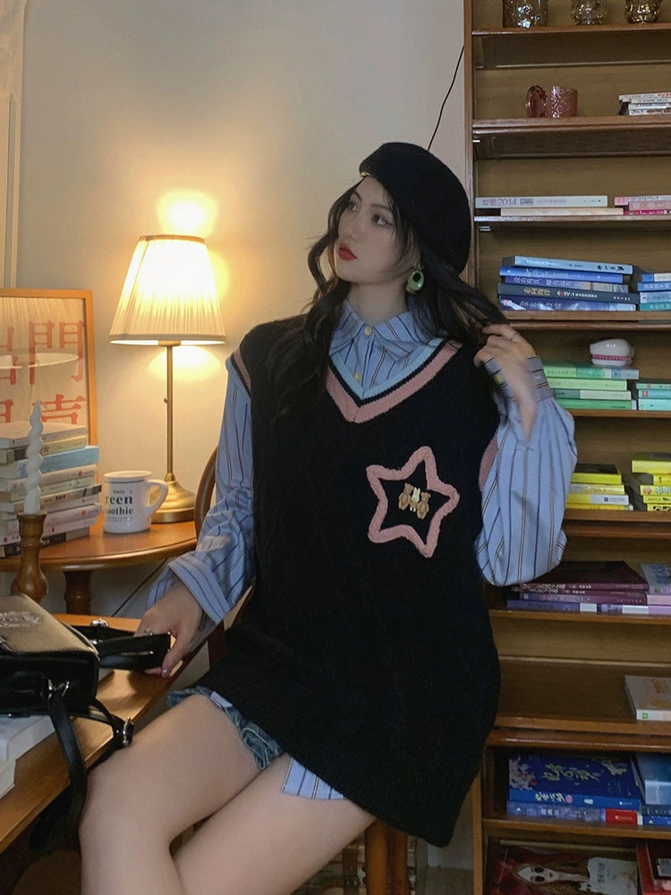 Star Embellished Wool Sweater