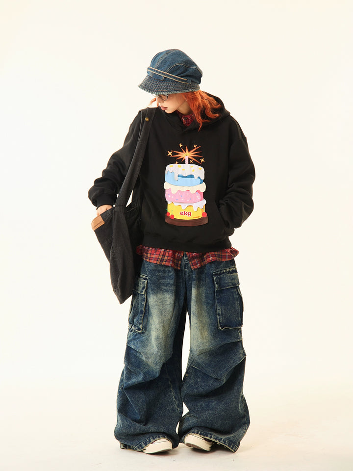 Casual Cake Graphic Sweatshirt