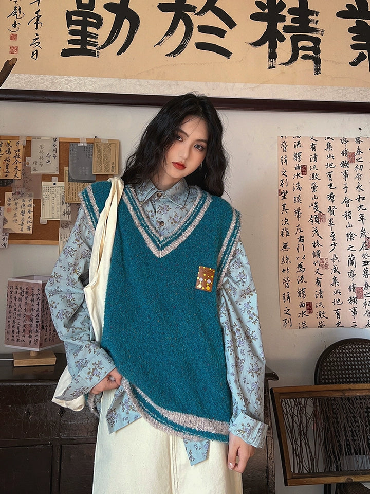 Wool Knit Sweater Vest