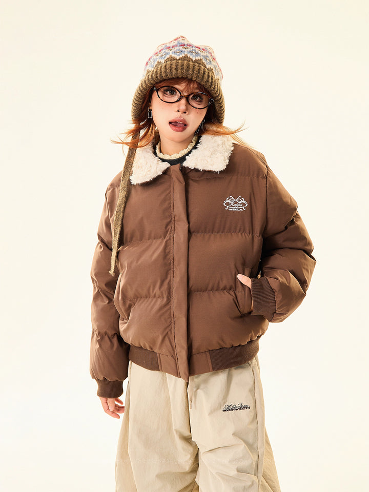 Shearling Collar Cotton-Padded Jacket