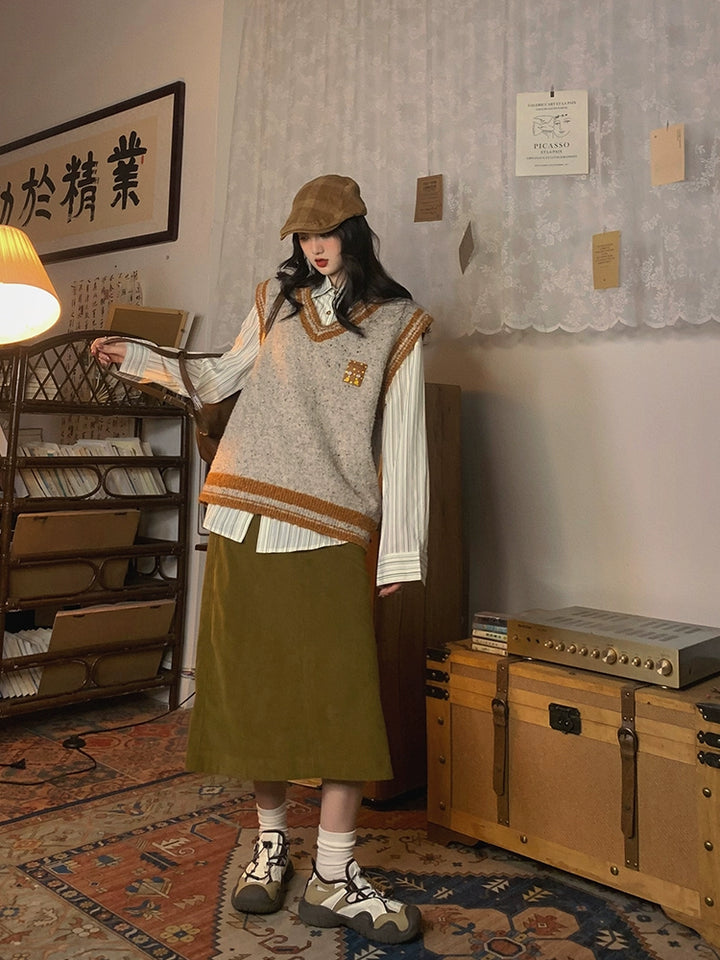 Wool Knit Sweater Vest