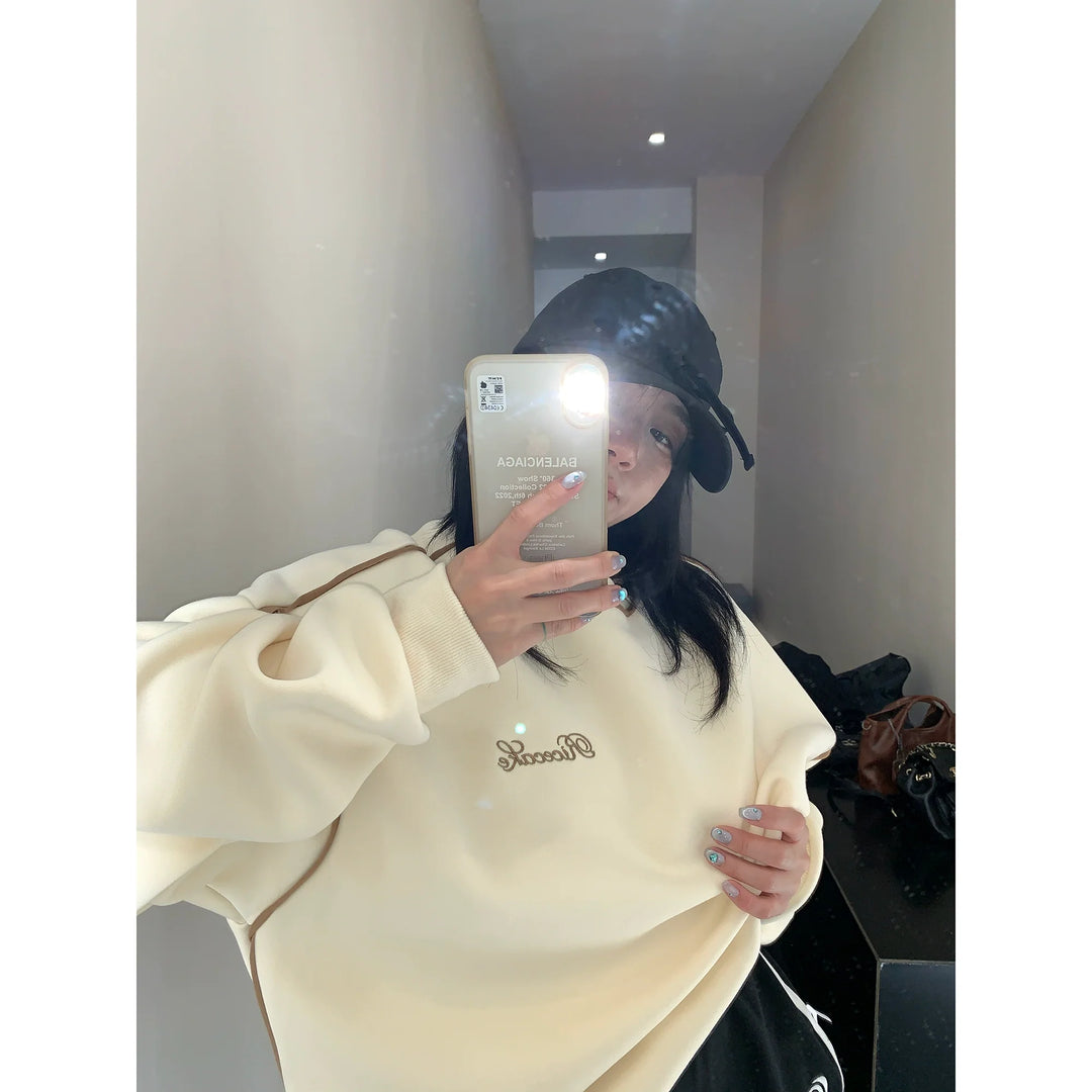 Oversized Loose Fit Round Neck Sweatshirt