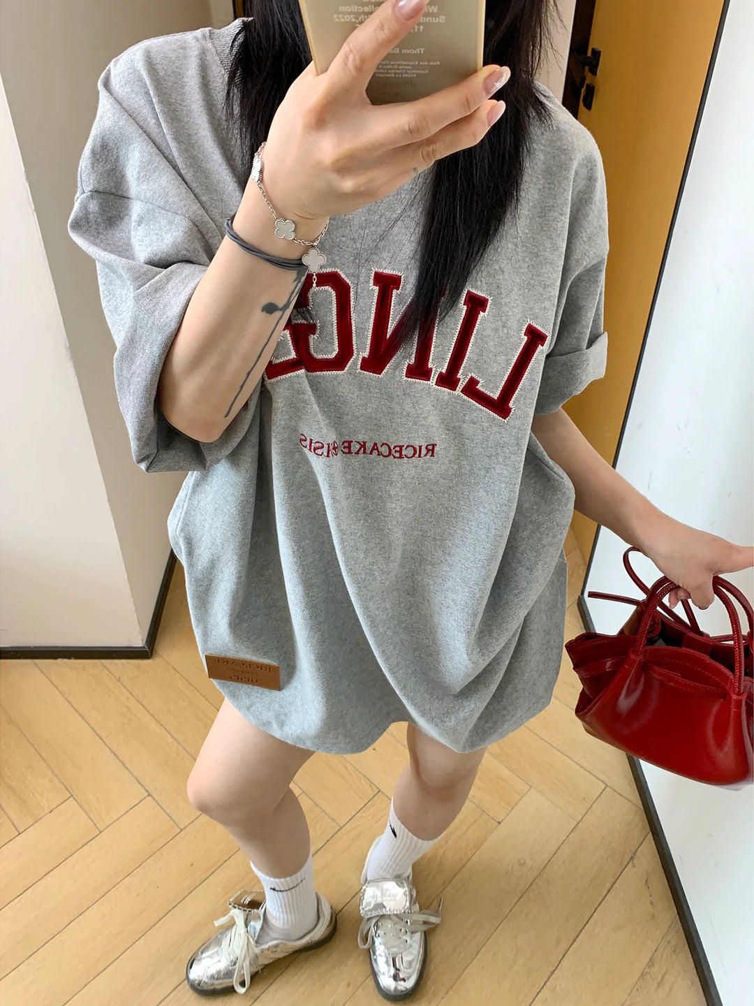 Loose Embroidered Short-Sleeve T-Shirt