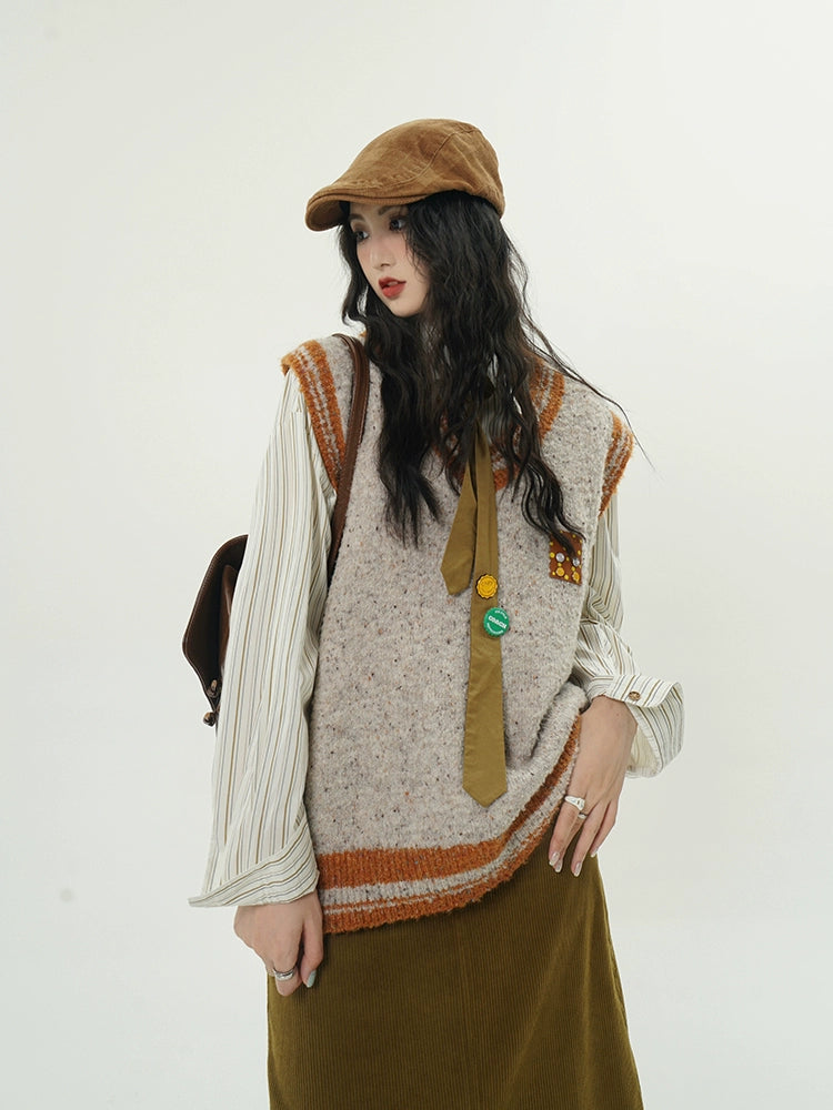 Wool Knit Sweater Vest