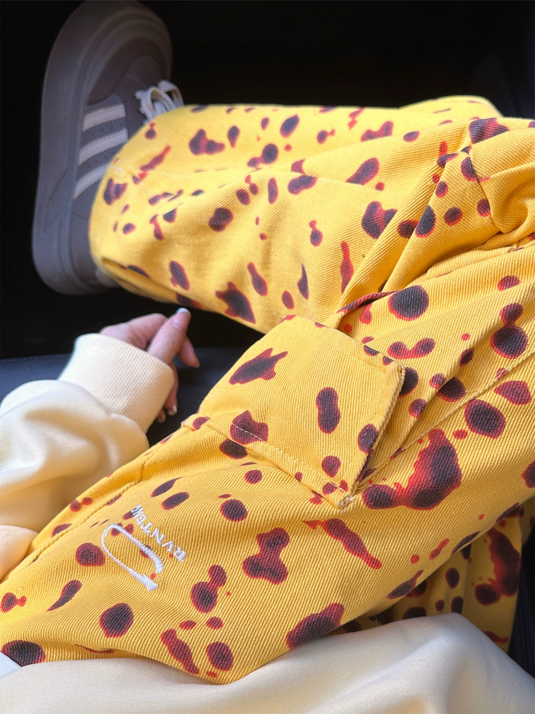 Leopard Print Pocket Casual Pants