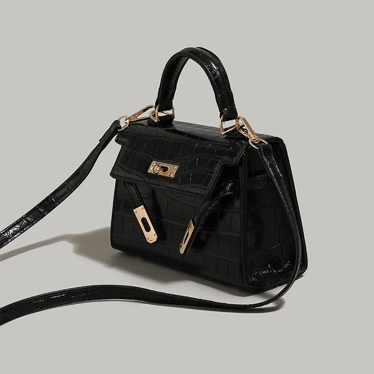 Metal Buckle Small Square Handbag
