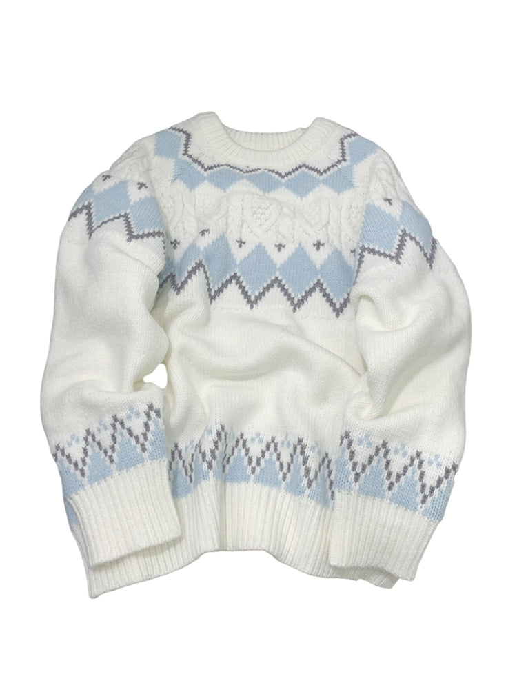 Nordic Pattern Knit Sweater