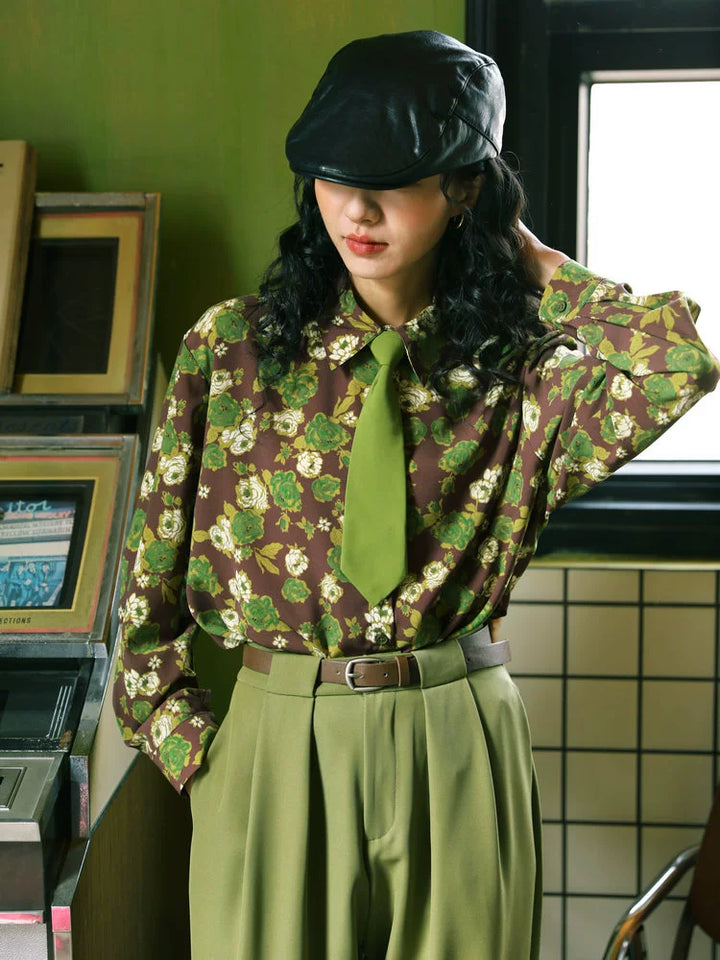 Floral Patterned Long Sleeve Shirt