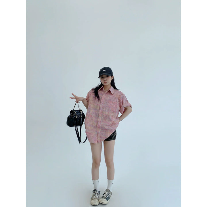 Plaid Short Sleeve Casual Shirt