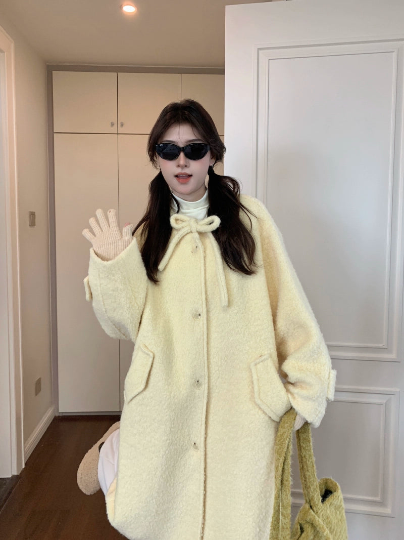 Cozy Woolen Pockets Long Coat