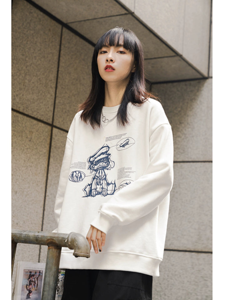 Cartoon Graphic Print Sweatshirt