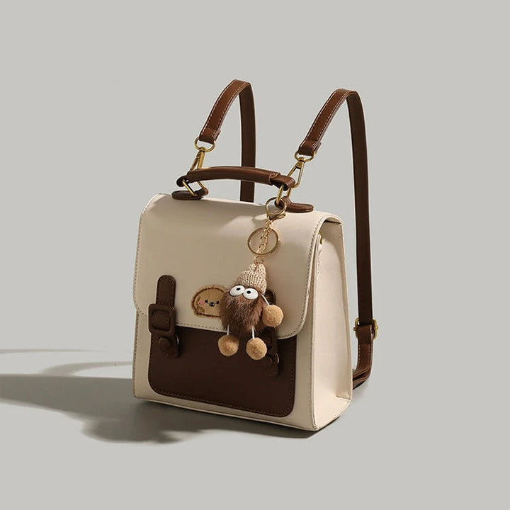 Compact Leather Decor Backpack