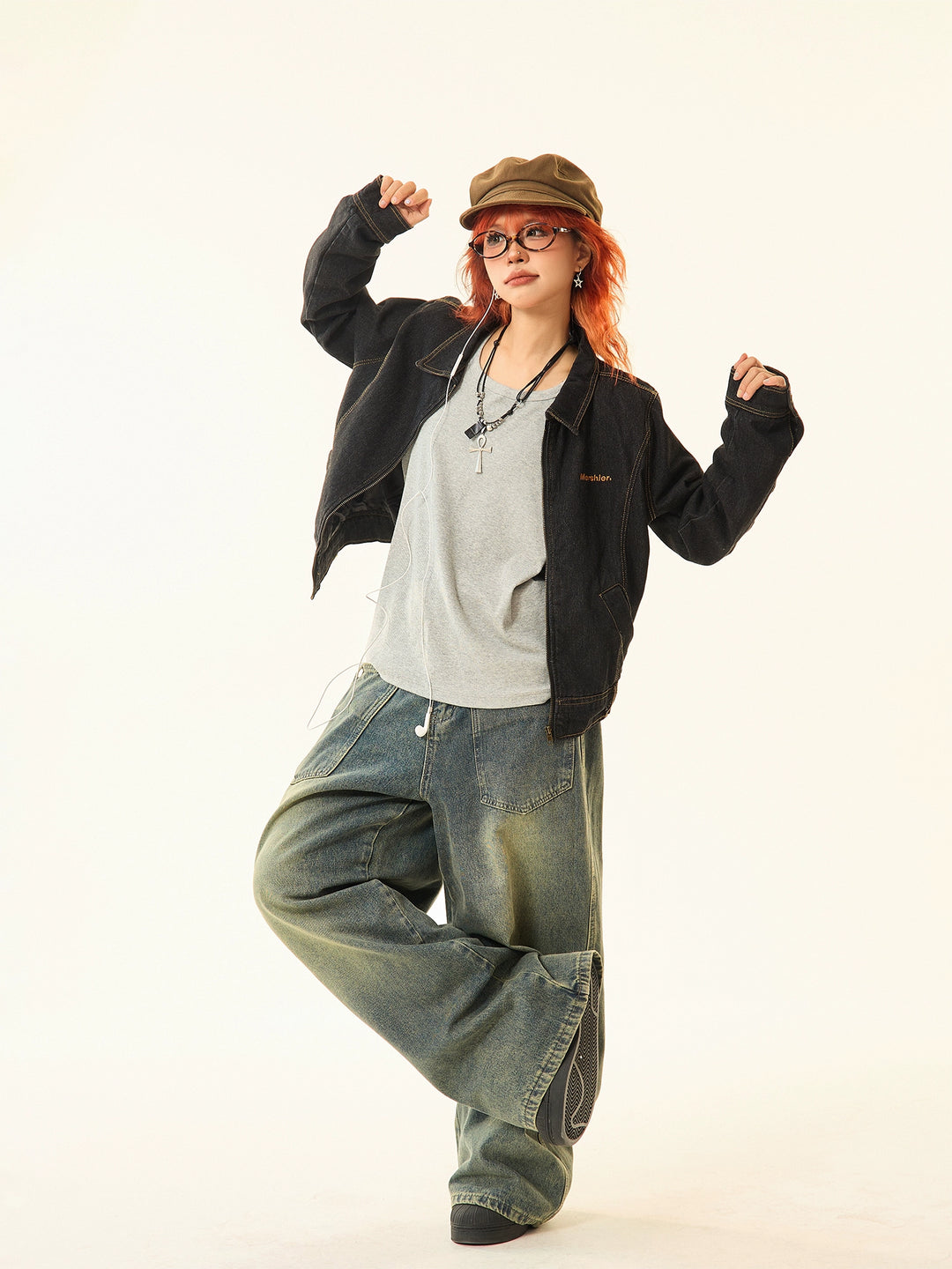 Casual Denim  Pockets Short Coat