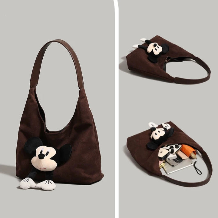 Plush Mickey Mouse Tote Bag
