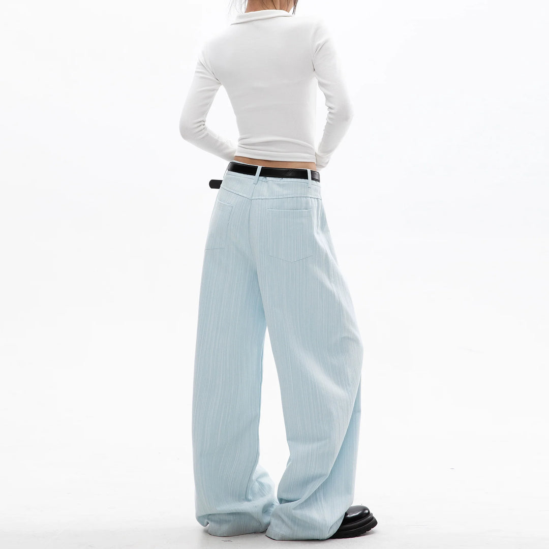 Casual Straight Wide-Leg Pants